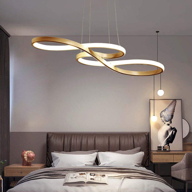 Modern Linear Globe Drum Chandelier Simple Living Room Luminaire Kitchen Florarium Dimmabl Decoration Fixtures LED Pendant Light