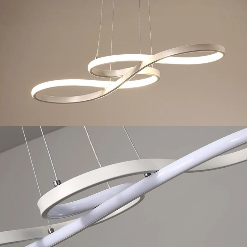 Modern Linear Globe Drum Chandelier Simple Living Room Luminaire Kitchen Florarium Dimmabl Decoration Fixtures LED Pendant Light