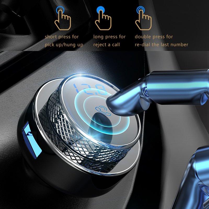 DC 12-24V Dual Usb Fast Charging Car Charger Mp3 Player Handsfree Call Wireless Fm Transmitter Radio Adapter bluetooth Car Kit
