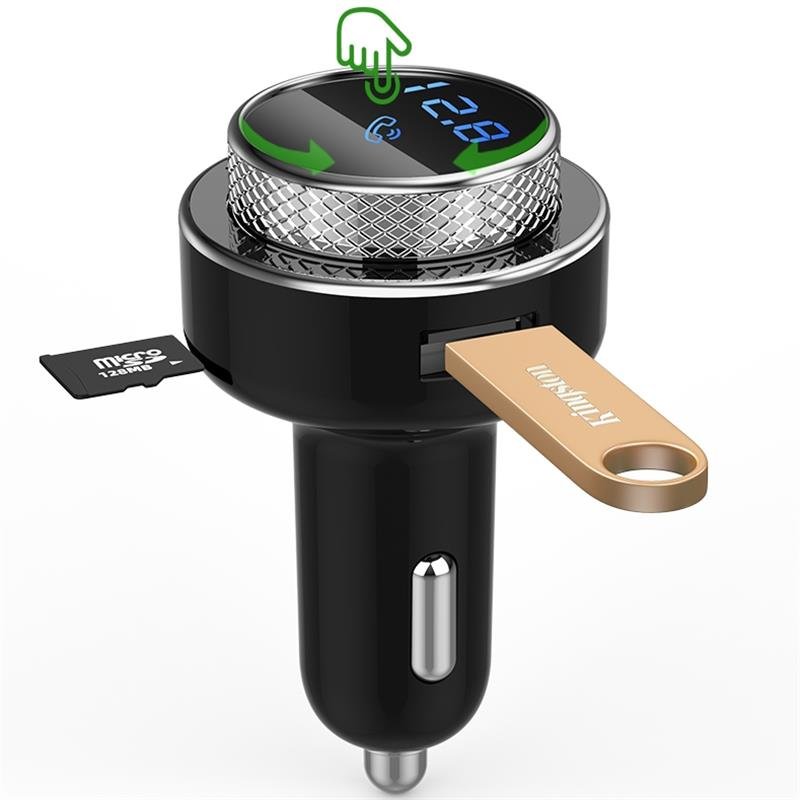 DC 12-24V Dual Usb Fast Charging Car Charger Mp3 Player Handsfree Call Wireless Fm Transmitter Radio Adapter bluetooth Car Kit