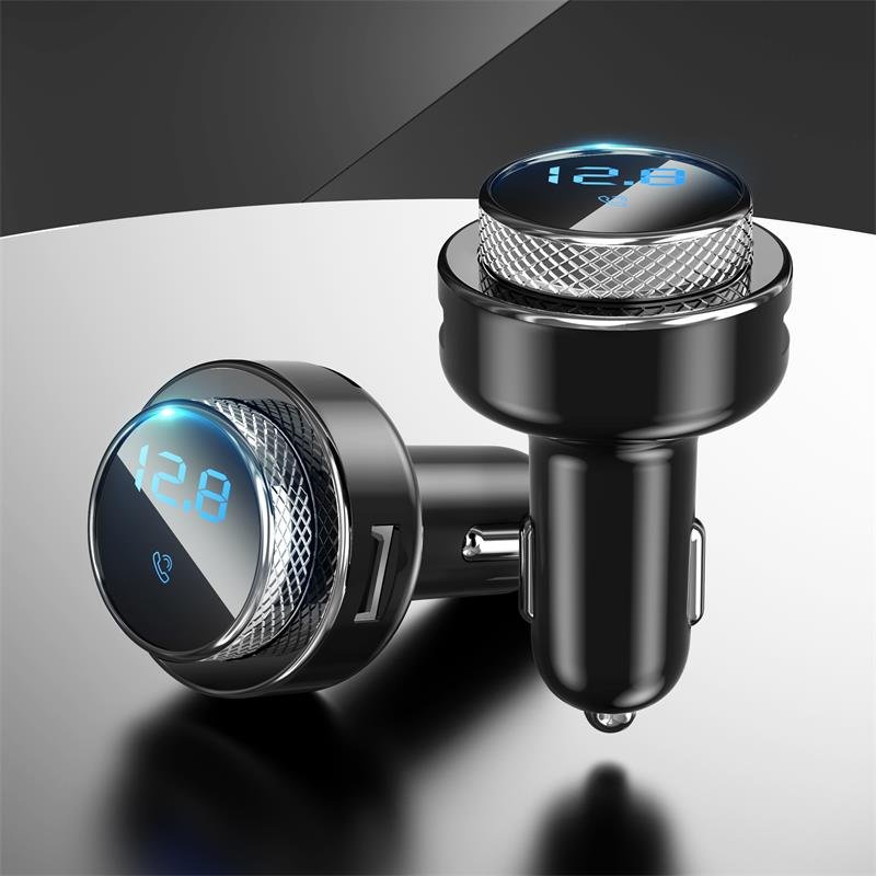 DC 12-24V Dual Usb Fast Charging Car Charger Mp3 Player Handsfree Call Wireless Fm Transmitter Radio Adapter bluetooth Car Kit
