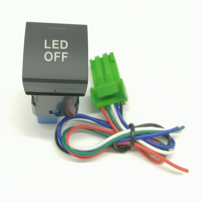 Auto Switches 12V Car Fog Light on Off Driving Light bar Push Button Switch Square Multifunctional Modification Switch