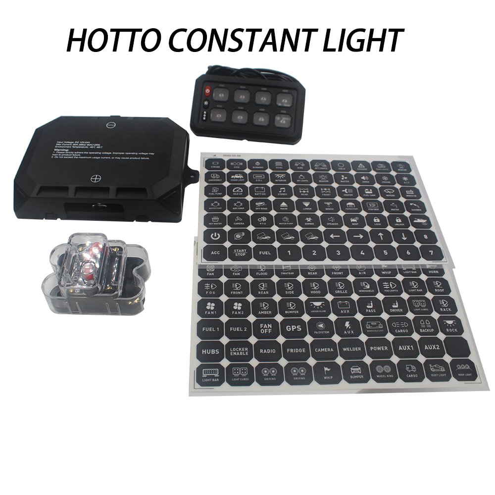 Hotto Smart Rgb 8 Gang Switch Panel for Car Switch Panel Wires
