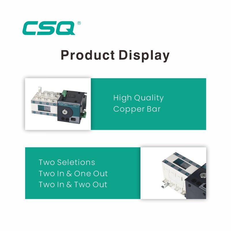 China CSQ HYCQ1 Automatic ATS Auto Changeover Switch 630A 1000A Change Over Switch PC Class 400A 4P Automatic Transfer Switch