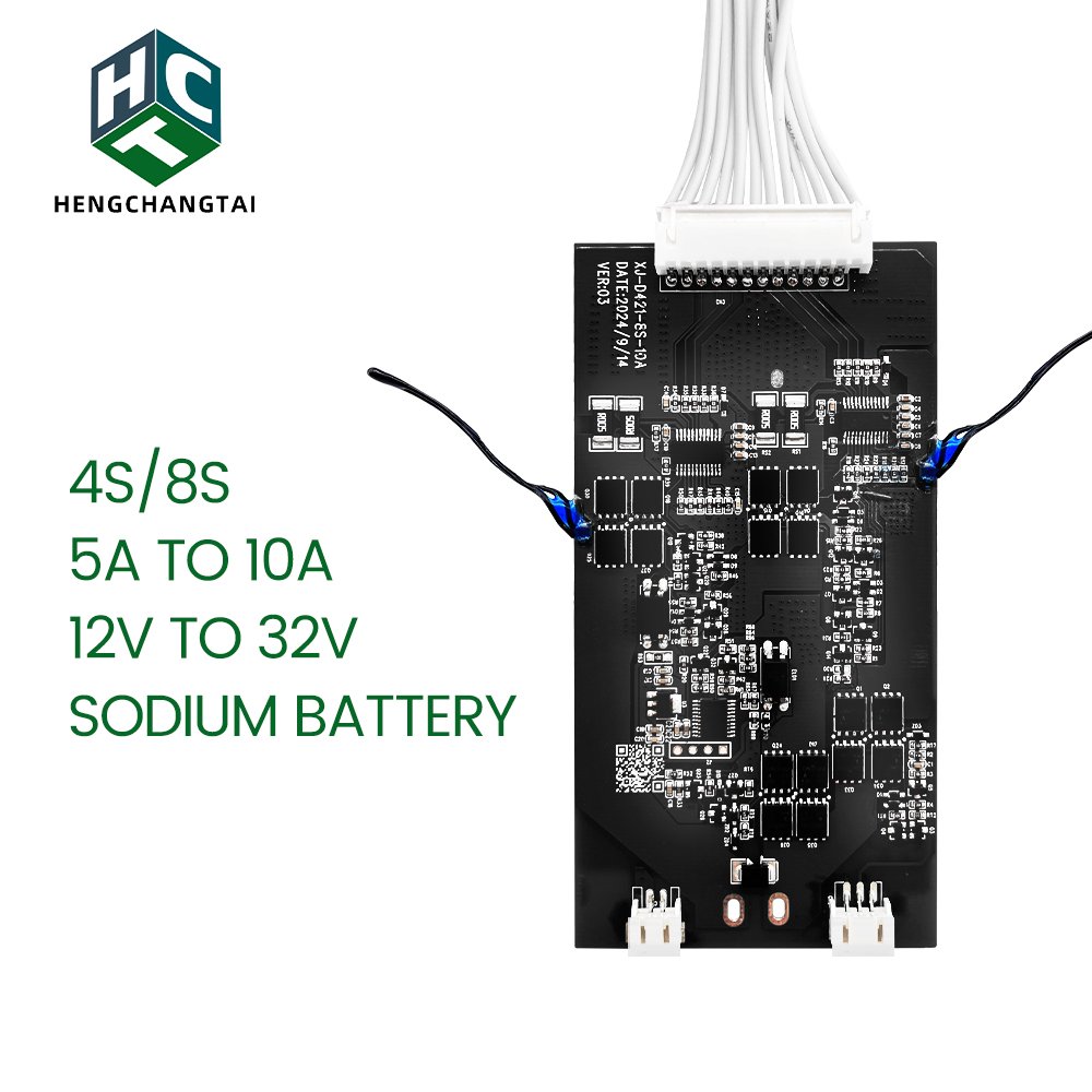 HCT BMS 4S 8S 10A 12V 24V 32V Car Truck Motorcycle Starting BMS for LFP NMC Lithium Battery