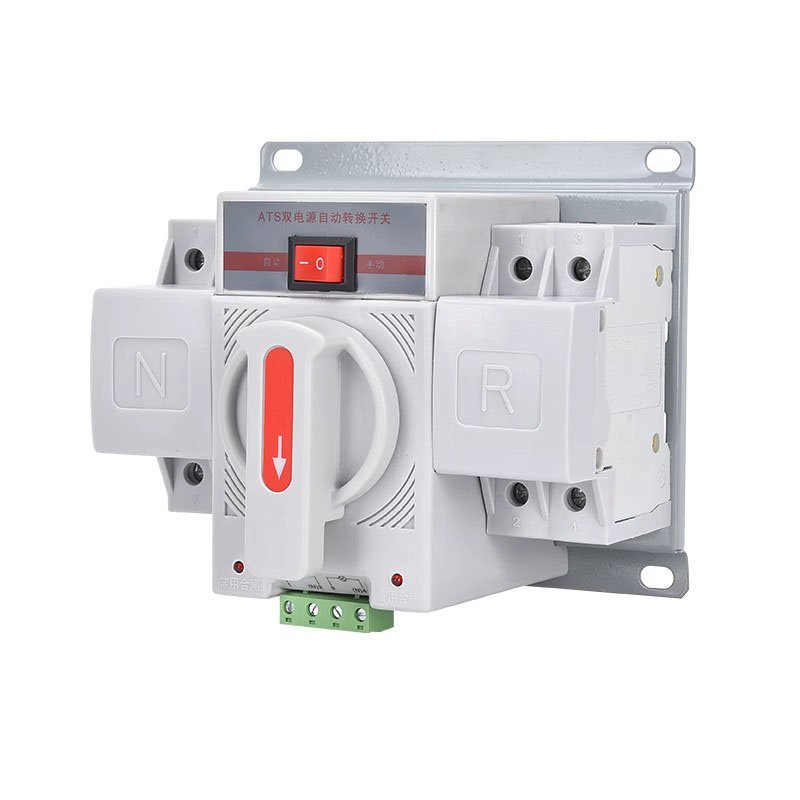 Double Power Manual Auto ATS Switch 2P 63A Automatic Transfer Switch 220v Controller for Generator