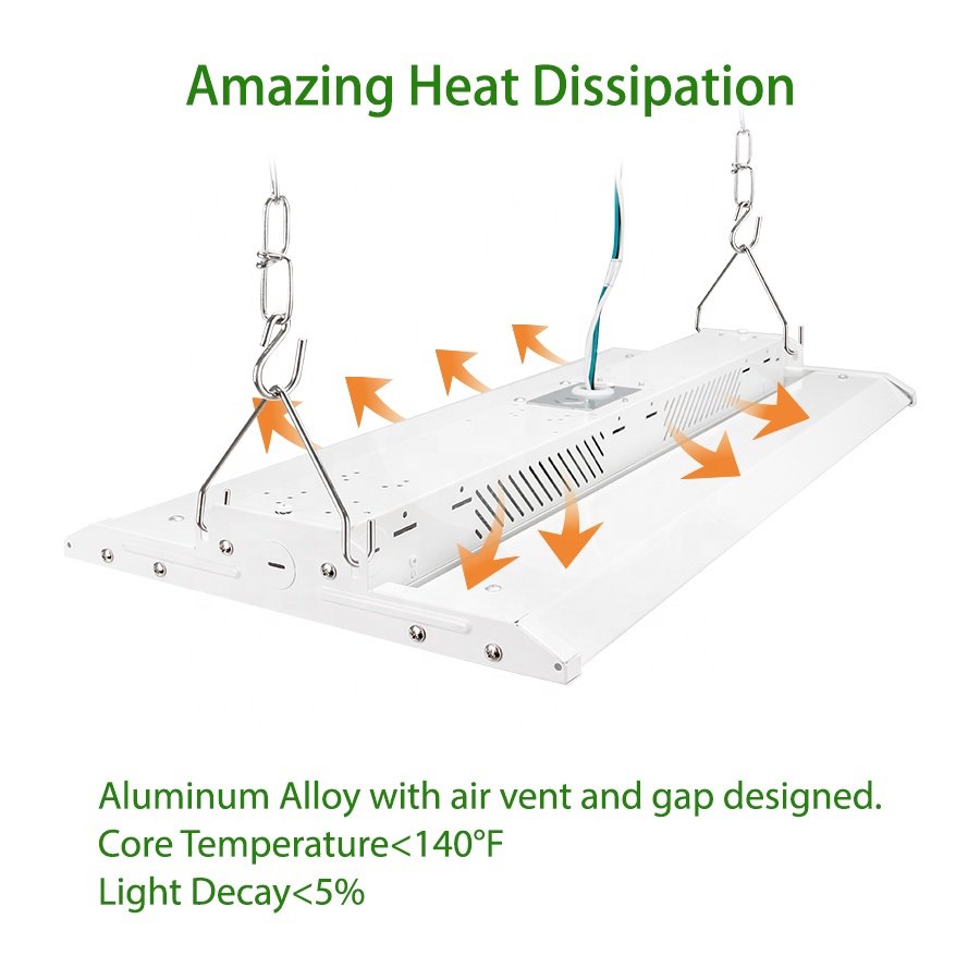 Workshop High Bay Lights Aluminum Highbays Light 1x2ft 3ft 80W 100W 165W 220W 300W Supermarket Linear Led High Bay Light