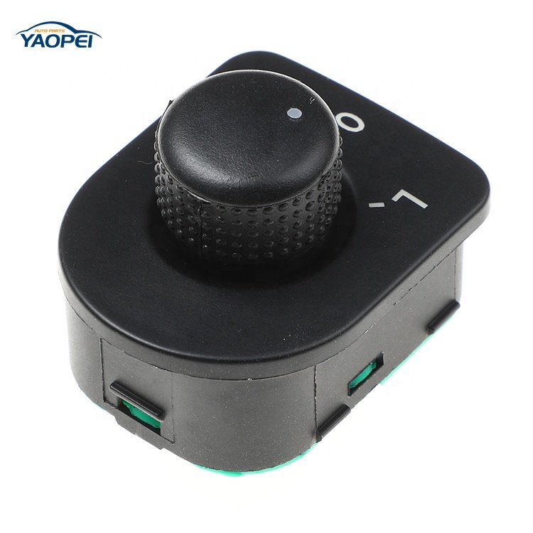 1J1959565A YAOPEI Black Exterior Mirror Switch Side Mirror Knob Replacement for Volkswagen Bora Voyage