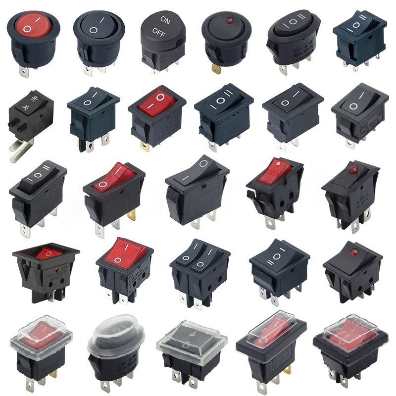 Factory Supply 16A 2 Gear Double Rocker Switch 6 Feet Electric Hot Pot Switch