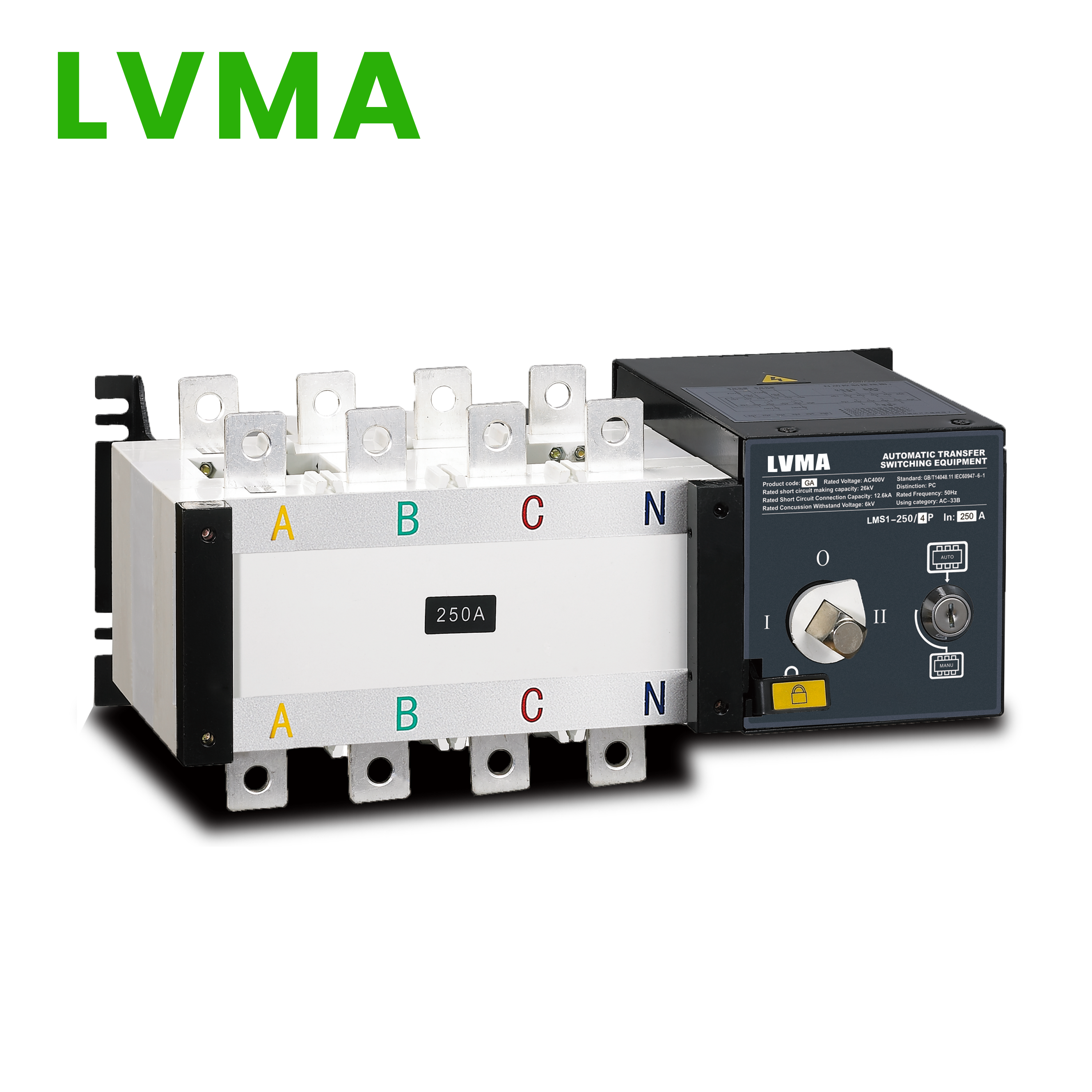 LVMA LMS1-GA Automatic Transfer Switch ATS 100A 250A 400A 630A 800A 1000A 1250A 1600A 2000A 2500A 3200A PC Class