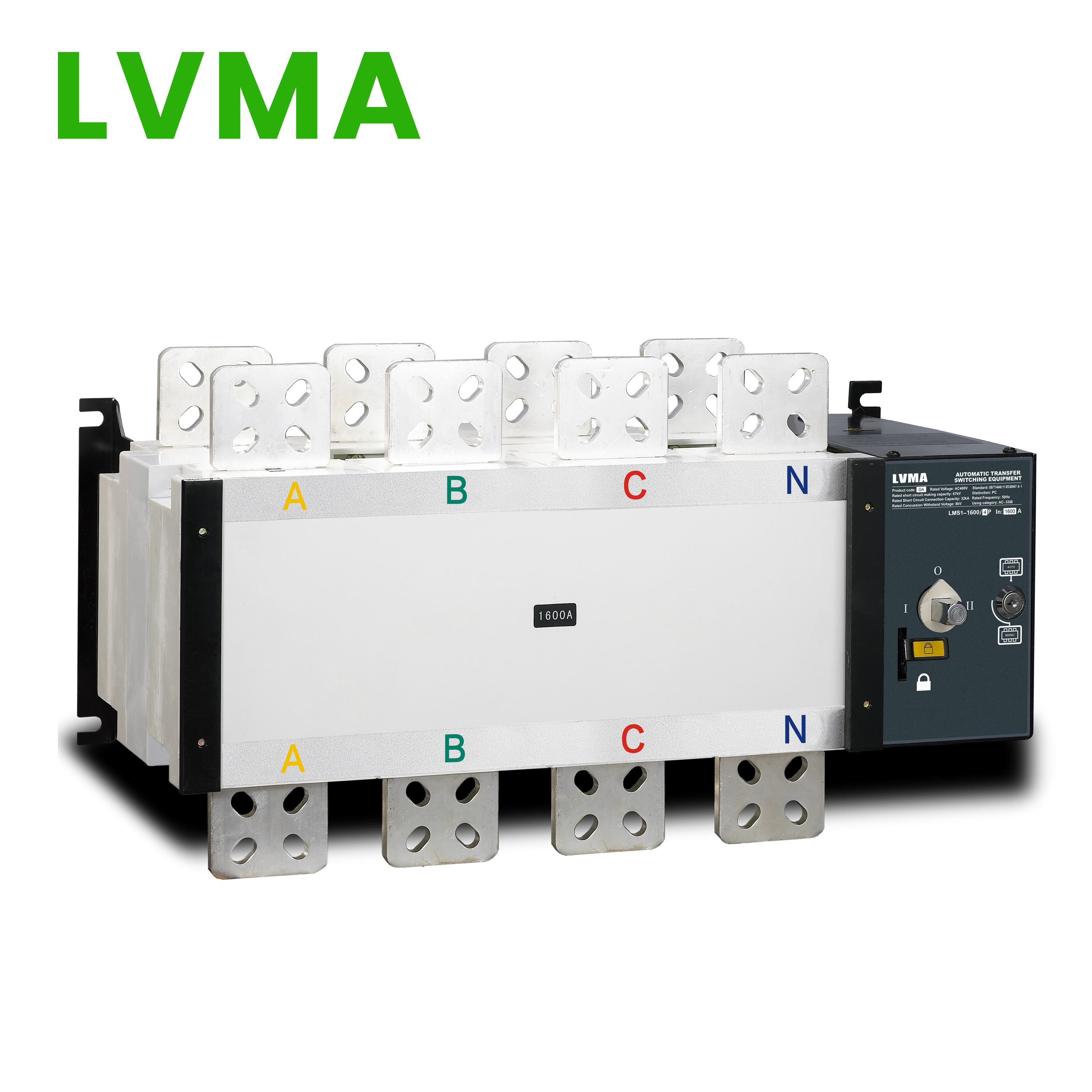 LVMA LMS1-GA Automatic Transfer Switch ATS 100A 250A 400A 630A 800A 1000A 1250A 1600A 2000A 2500A 3200A PC Class