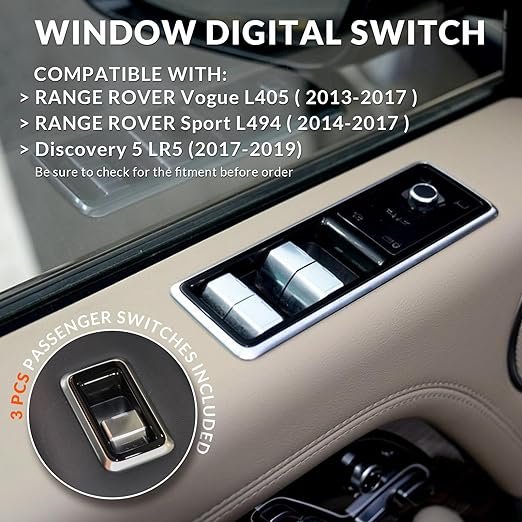 Car Window Lift Switches Control Button Assembly for Land Rover Range Rover Sport 2014-2017 Electric System