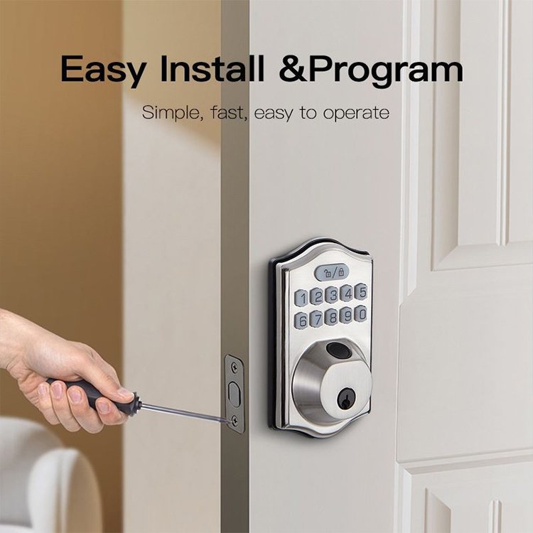 Eu Style Euro Keyless Entry Car Door Tuya Wifi Smart Digital Mechanical Traditional Electronic Deadbolt Door Locks With Keypad