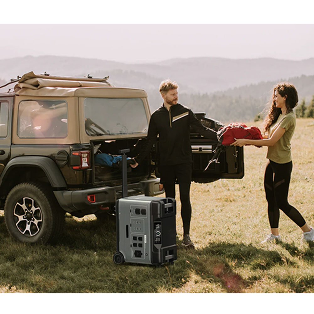 Portable 5120Wh 4000W Power Station with Solar Panel Lifepo4 EU Plug MPPT Controller for Emergency Camping Car Charging