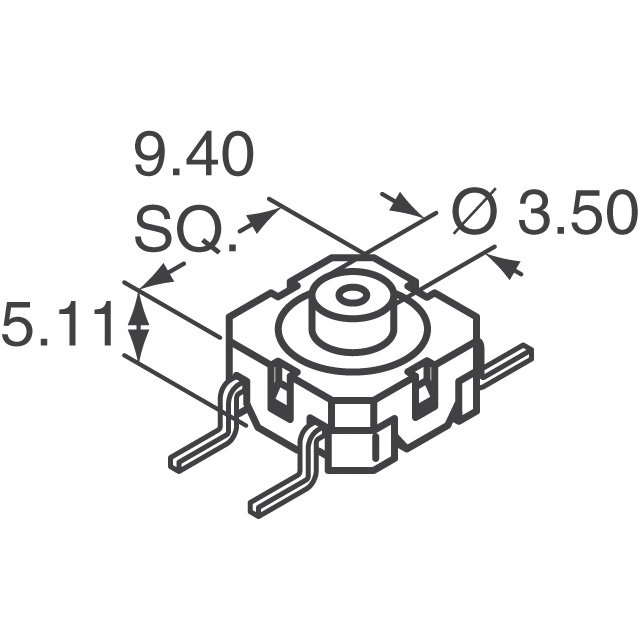 RACON 8 Tactile Switch SMT Gullwing Terminals RAFI Electronics 1.14.100.503/0000