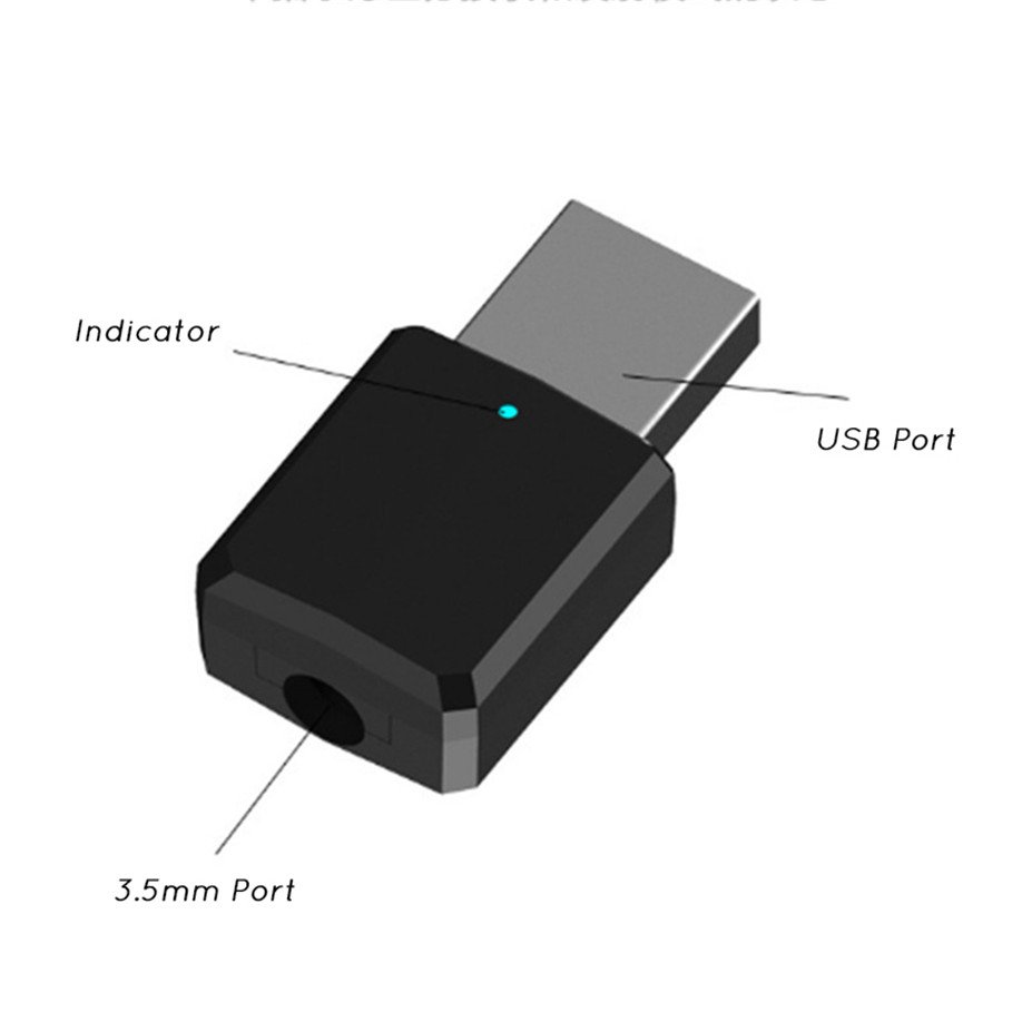 USB Bluetooth 5.0 Receiver Transmitter 2 in 1 RX TX Car Kit Stereo Music 3.5mm AUX Audio Wireless Handsfree Adapter Headphone
