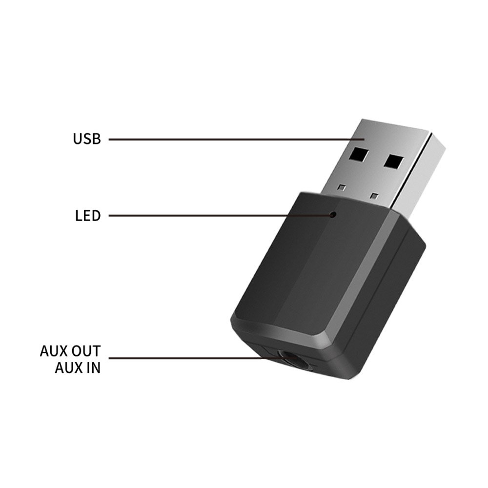 Doonjiey 2 In 1 USB Wireless 5.0 Audio Transmitter/Receiver Adapter For TV/PC/Car Grace Wireless Transmitter/Receiver