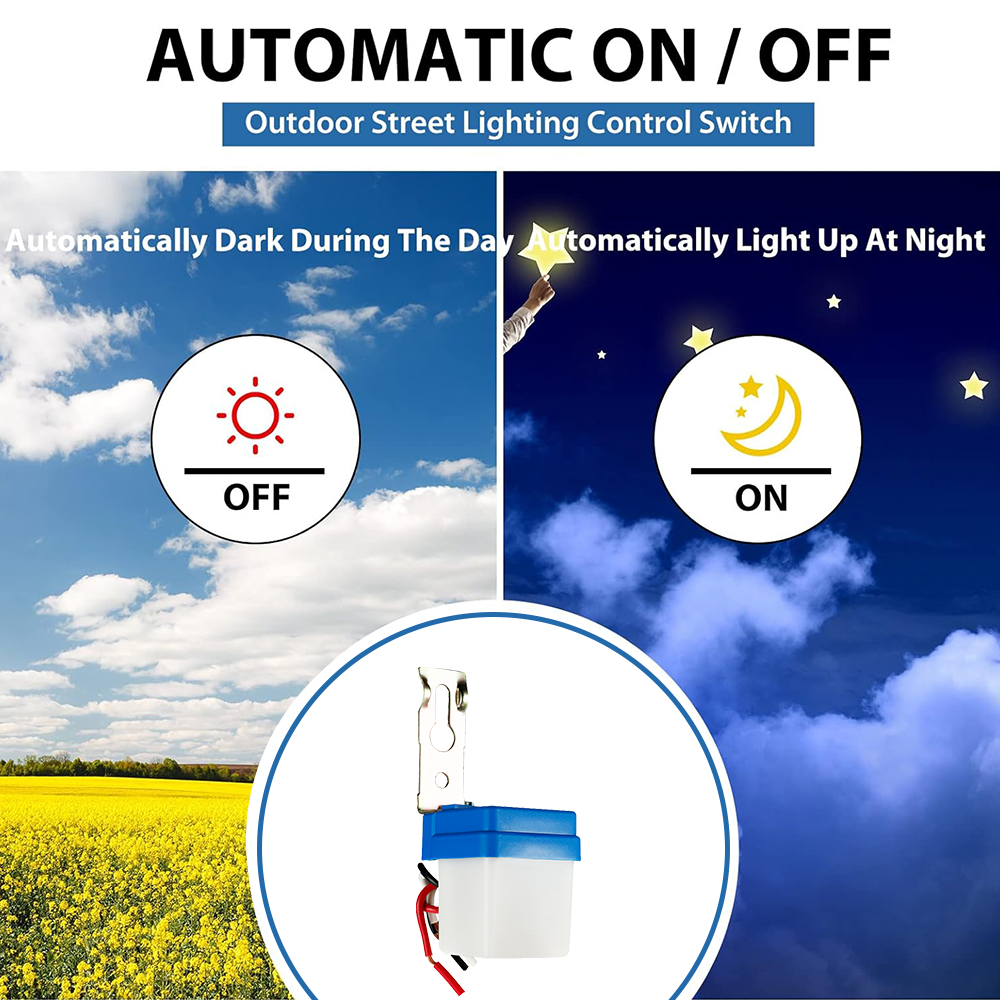 CNRIYA 10A AC 220V Automatic Auto on Off Street Light Switch Photo Control Sensor Switch