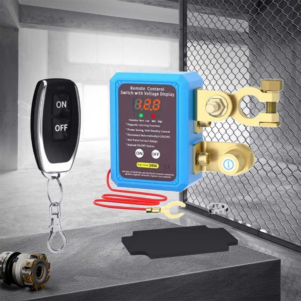 CLIPOL Remote Control Switch Led Voltage Remote Control Battery Disconnect Switch 12V Remote Kill Switch for Car Truck