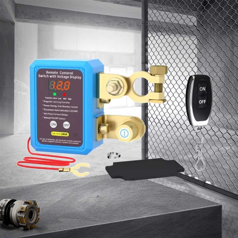 CLIPOL Remote Control Switch Led Voltage Remote Control Battery Disconnect Switch 12V Remote Kill Switch for Car Truck