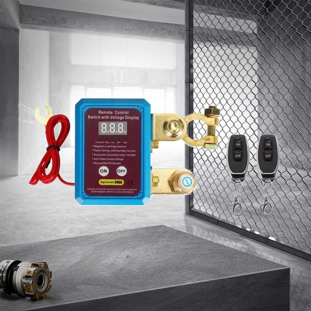 CLIPOL Remote Control Switch Led Voltage Remote Control Battery Disconnect Switch 12V Remote Kill Switch for Car Truck