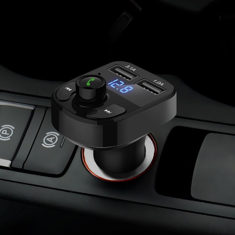 Music MP3 Player FM Transmitter Dual USB Fast Charger Car Kit Bluetooths Receiver