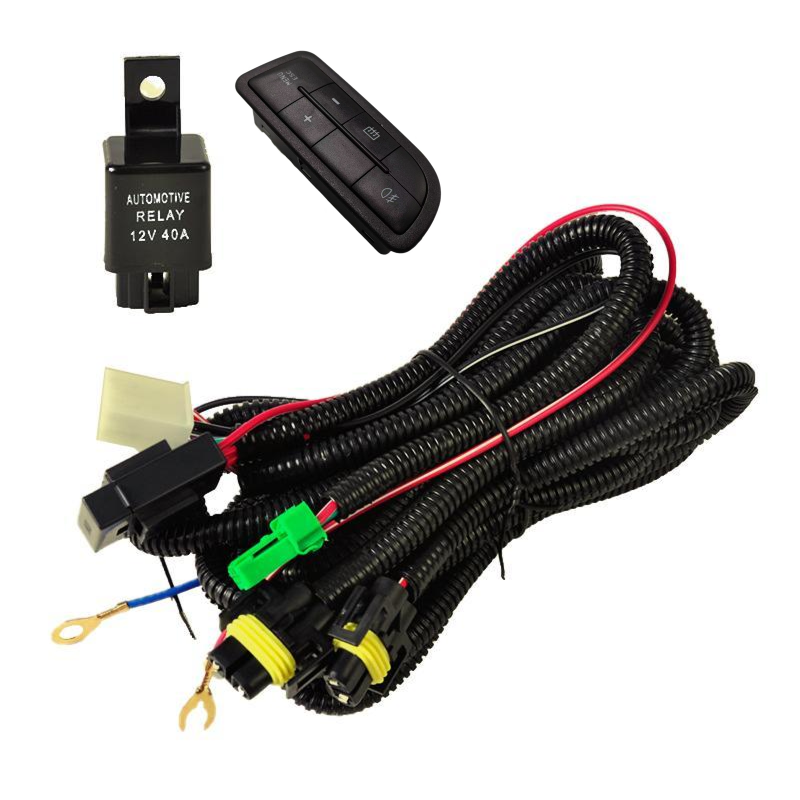 Fog Light Lamp Wiring Harness With LED 12V 40A Car Fog Lights Switch Wire Harness With Relay for FIAT SIENA PUNTO UNO