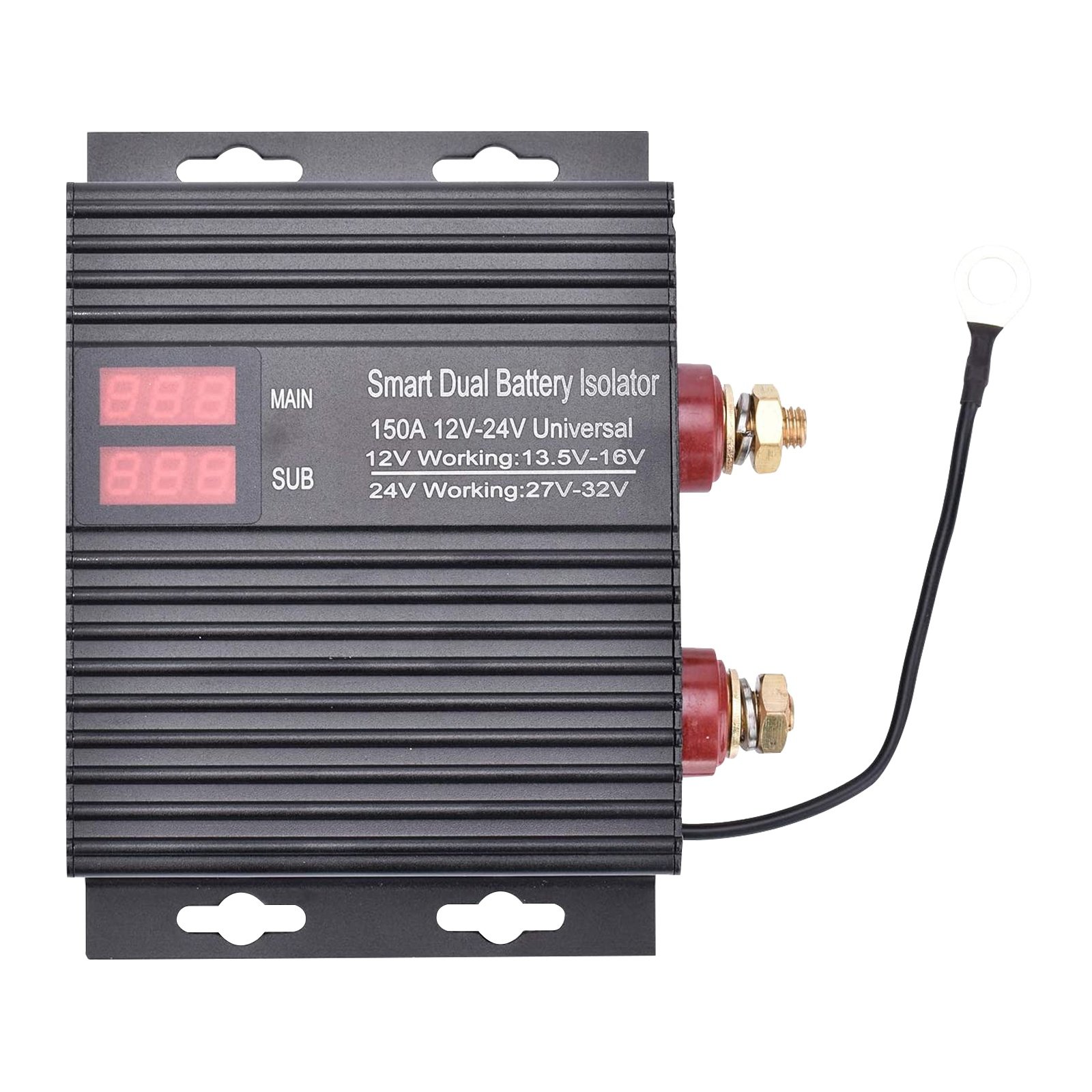250 AMP Battery Isolator Universal 12V-24V VSR Voltage Sensitive Relay Intelligent Dual Battery Isolator Kit for Car, Truck, RV