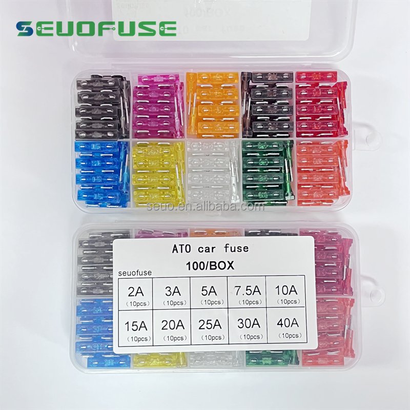 SEUO Good Hot Selling Standard Low-profile Mini Micro Mini Auto Car Truck Auto Fuse Blade Fuse Car Fuse 100PCS/BOX