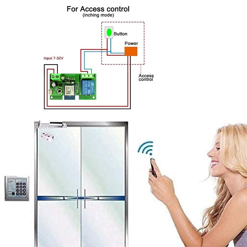 Smart Home 433MHz Remote Control WiFi Wireless Switch Module 7V-32V 12V 24V USB5V Alexa Voice Smart Life Tuya 1ch Relay Switch