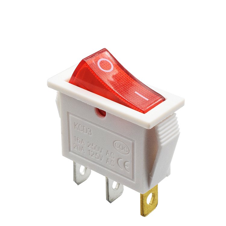 Spot Wholesale Rocker Switch Red Boat Shape Switch 3pin 2pin On Off Round Rocker Switch