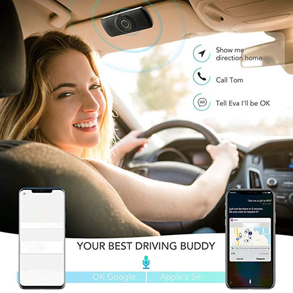 Wireless Handsfree Car Kit SpeakerphoneTF Music MP3 Player Connect Phones Speaker