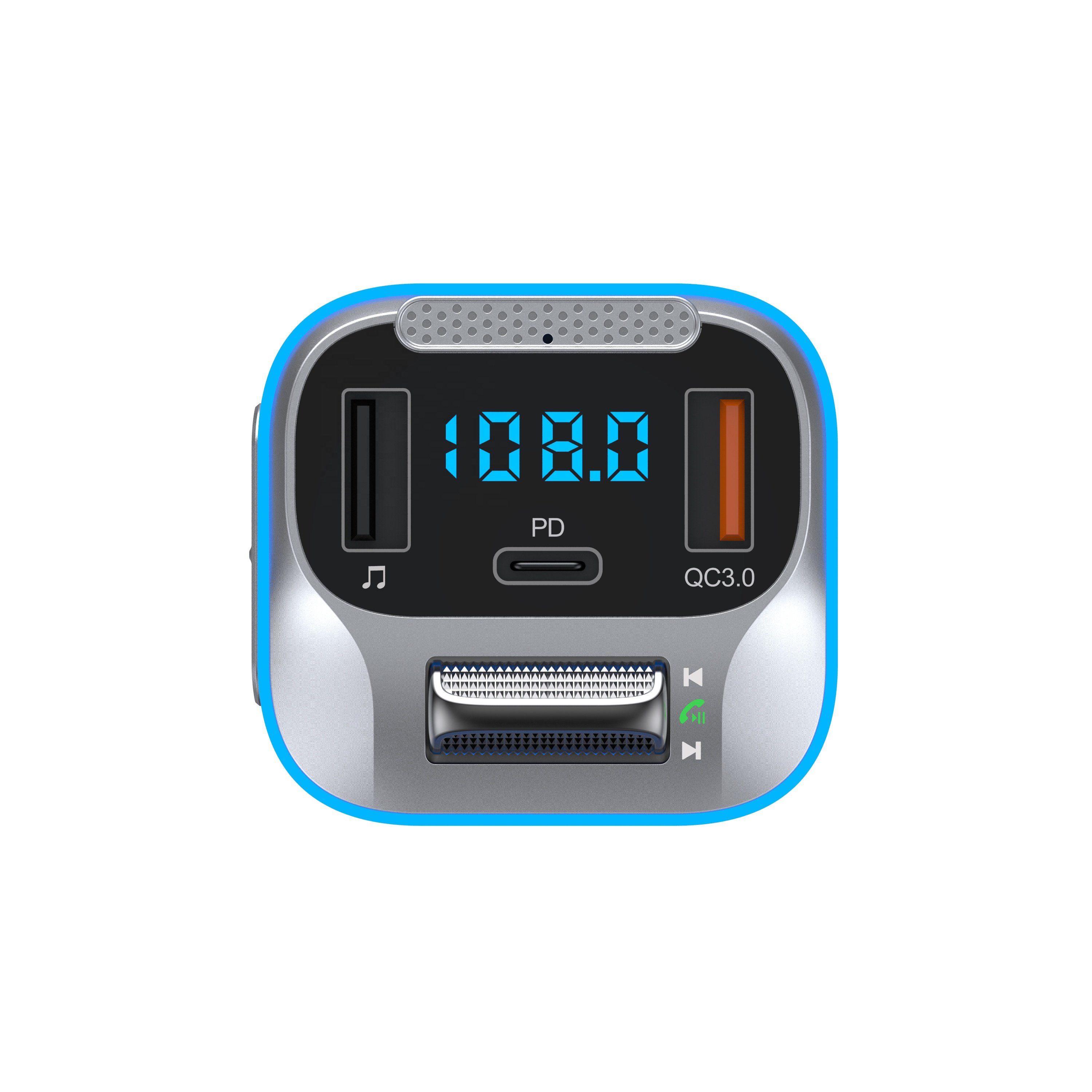 Agetunr T73 Bluetooth Adapter for Car, Type-C PD + QC3.0 Fast USB Charger, Hands Free & Audio Receiver Hi Fi Bass Support U Disk