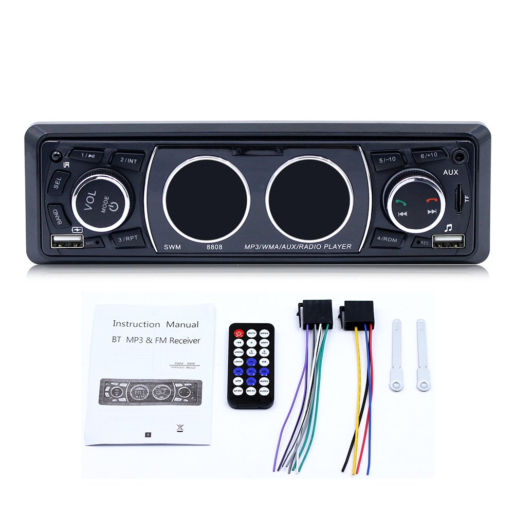 Private Tooling 1 Din Car Stereo Mp3 Player ISO USB AUX in Dash with BT FM SD USB AUX Remote Control Dashboard 2 Years BESTREE