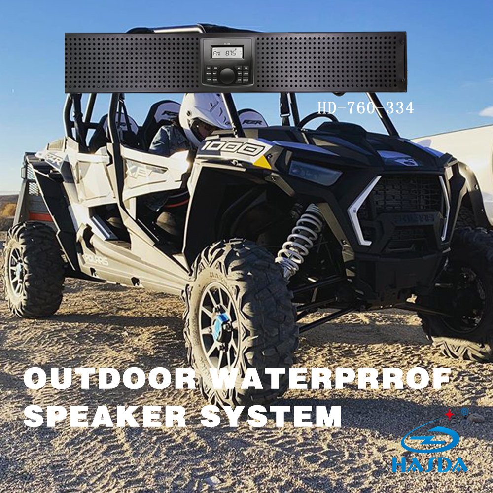 HASDA Waterproof Marine Sound bar HD-760-334 CAN USE on Car Atv Utv Ship Boat Yacht Pool Grill and so on Outdoor Place