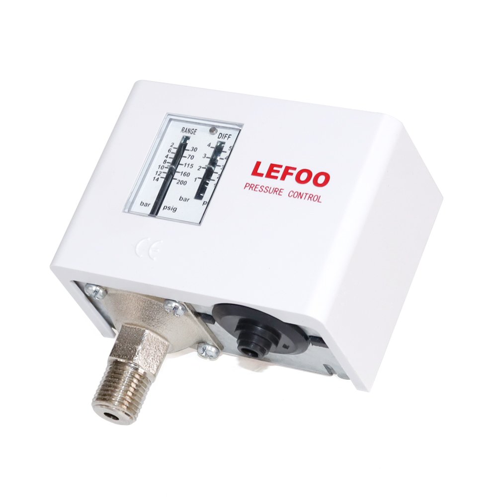LEFOO LF55 Pressure Controller Manual Reset Differential Air Compressor Water Pump Automatic Control Pressure Switch -20~+110