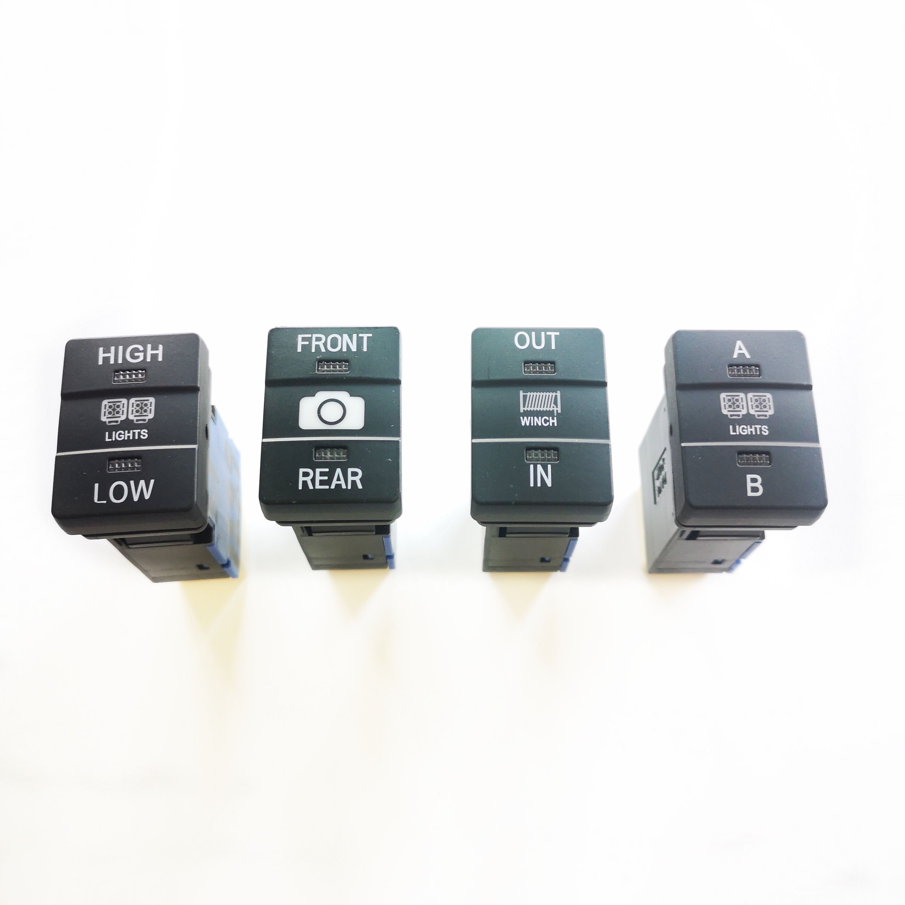 Newest 32.9 * 22.4 Mm12v High Low Light Switch Winch Switch Front and Rear Camera Switch for Toyota Tacoma 4Runner Tundra