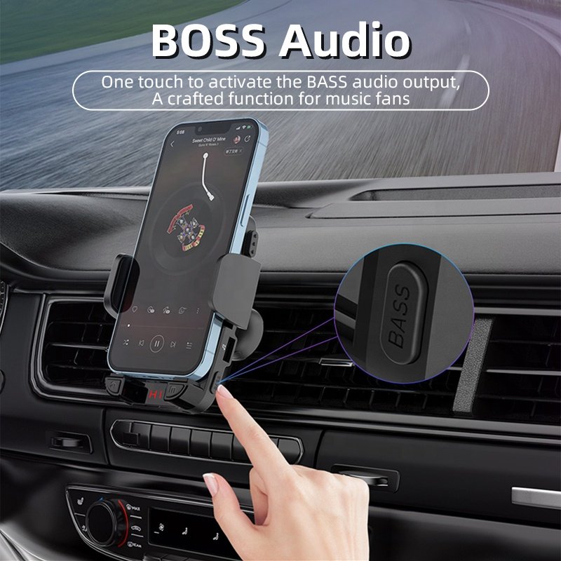 Universal Car Phone Holder air Vent Gravity Stand Multifunctional bluetooth Fm Transmitter Car Kit Mp3 Modulator Player