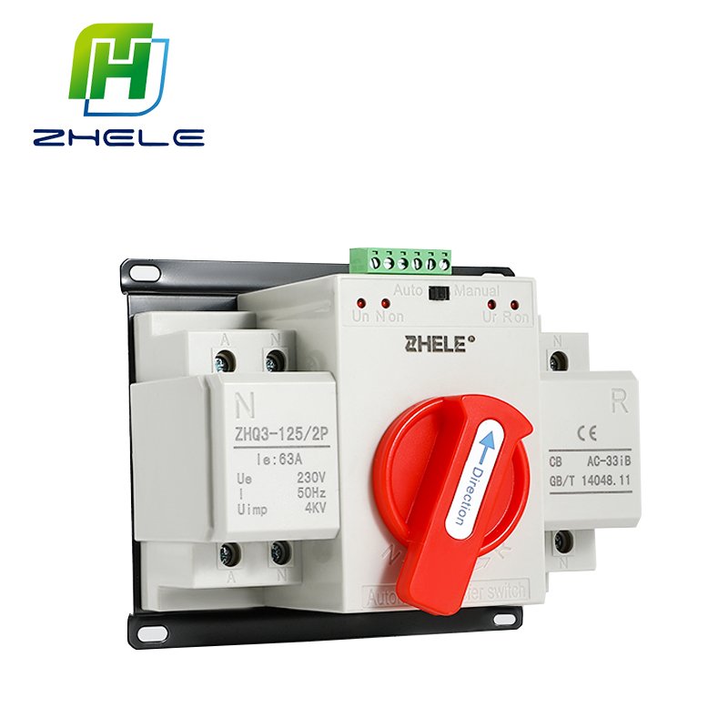 Single Phase Power Changeover AC Switches Generator Changeover Switch 63 100 125 Amps ATS Automatic Transfer Switch