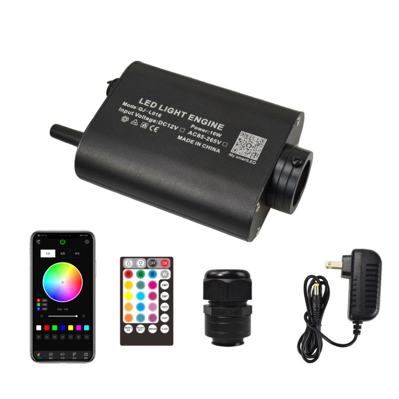16W LED Fiber Optic Light Star Ceiling Kit Car Auto Roof Twinkle Optical Fiber Light Engine Starlight Headliner Kit for Car