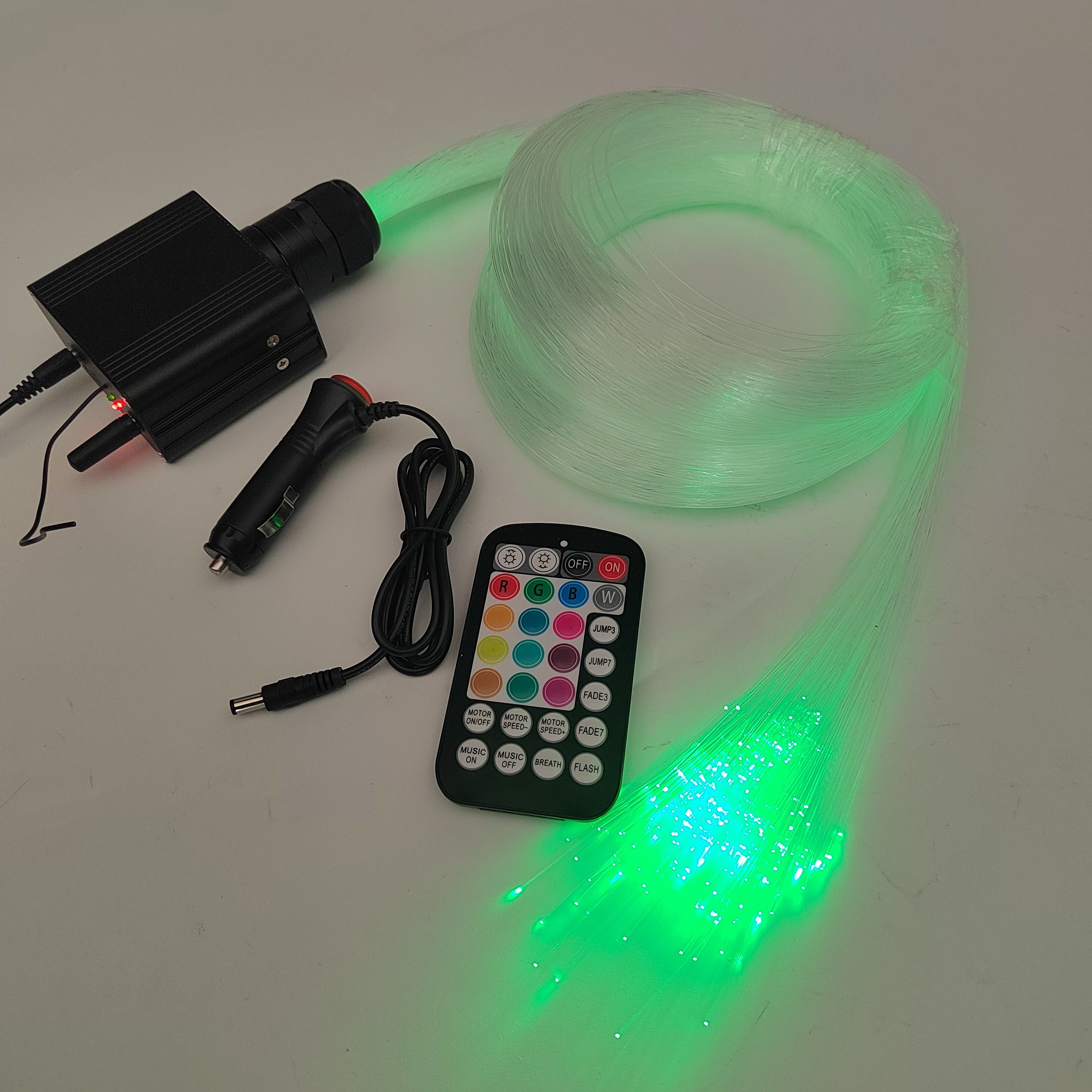 16W Fiber Optic Lights Star Ceiling Light Kit APP Control for Car & Home 300pcs 0.75mm 2.5m/pcs