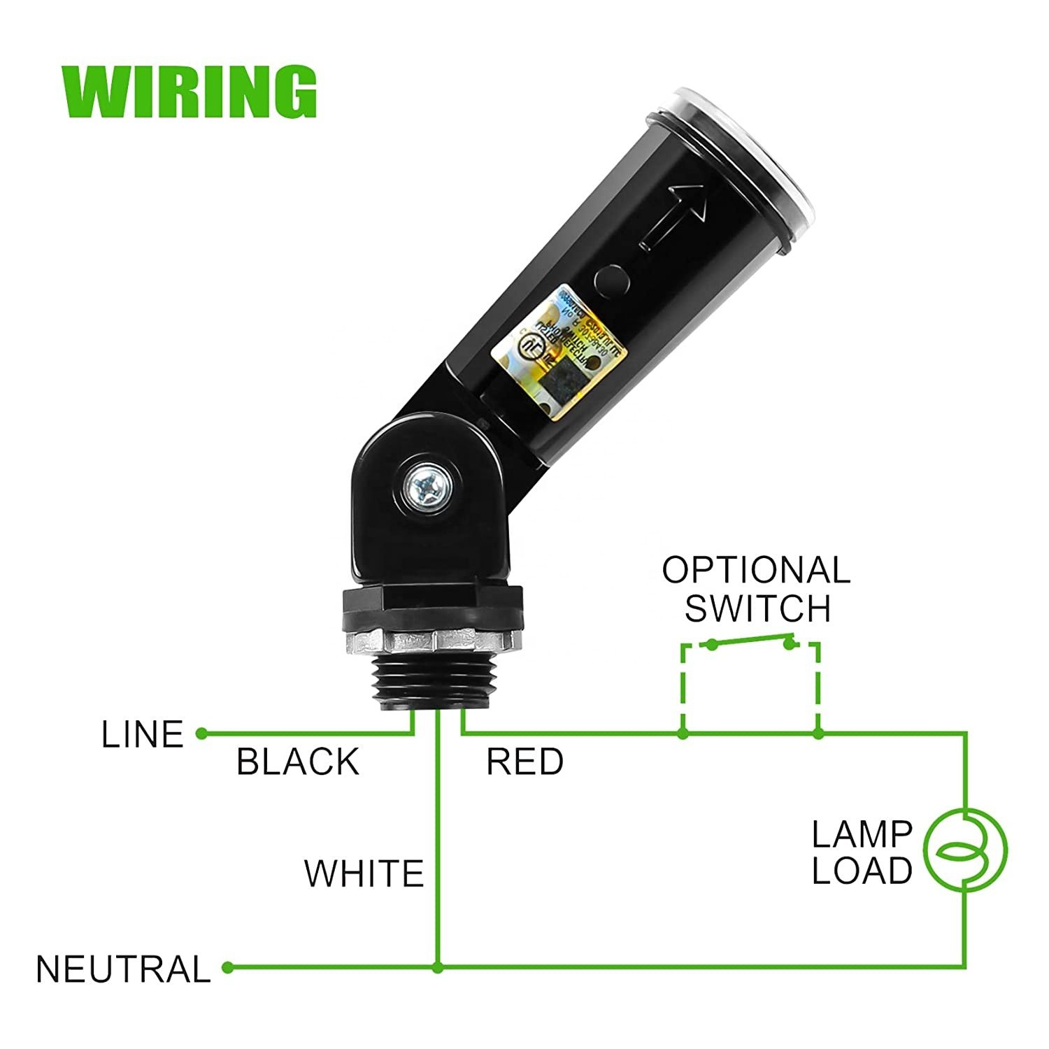 Dusk to Dawn Sensor, 120V 277V Photoelectric Switch, Waterproof Photocell Sensor