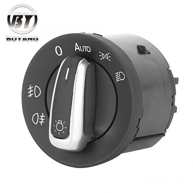 5ND941431B Auto Headlight Switch for VW Golf Jetta MK5 Tiguan MK6 Fog Lamp Knob Fit Caddy Passat B6 CC Polo Chrome