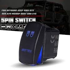 5 Pin 20 Amp 12V LED Lights Switch Off Road Lights LED Light Bar On-Off Spotties Rocker Switch