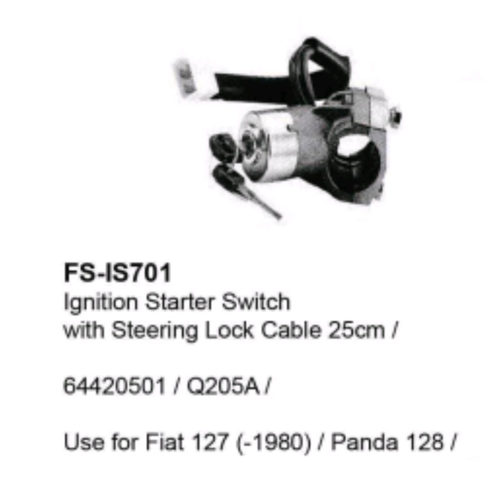 64420501 Q205A Electrical Auto Parts Ignition Starter Switch With Steering Lock Cable 25cm