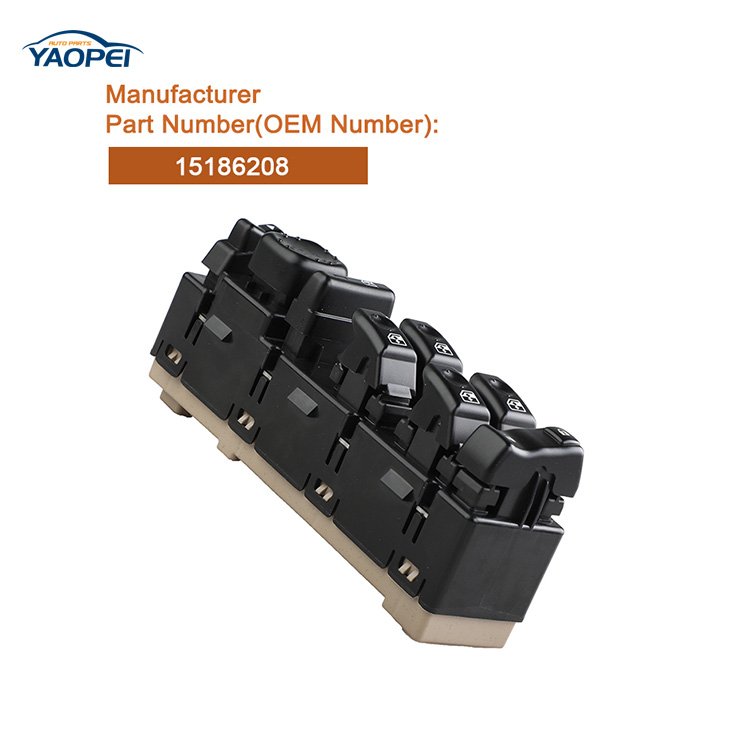 Car Front Driver Door Window Control Switch 15186208 for GM Cadillac Tahoe Yukon Silverado 2003-2006