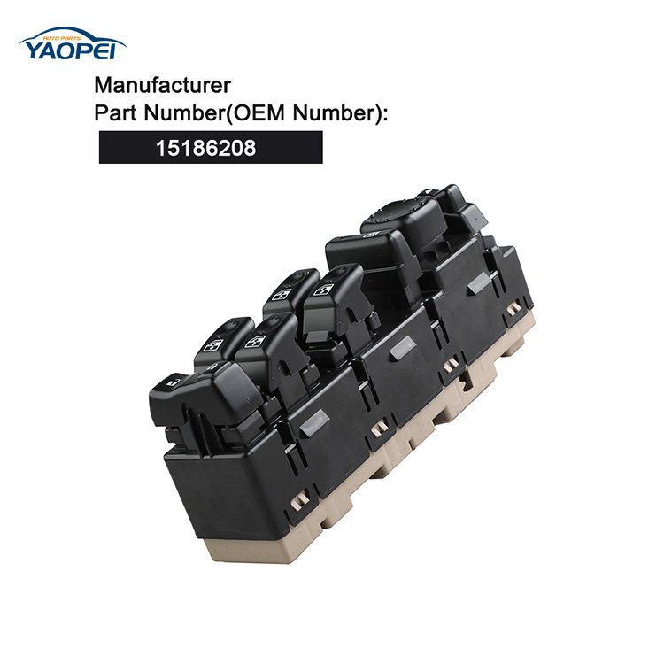 Car Front Driver Door Window Control Switch 15186208 for GM Cadillac Tahoe Yukon Silverado 2003-2006