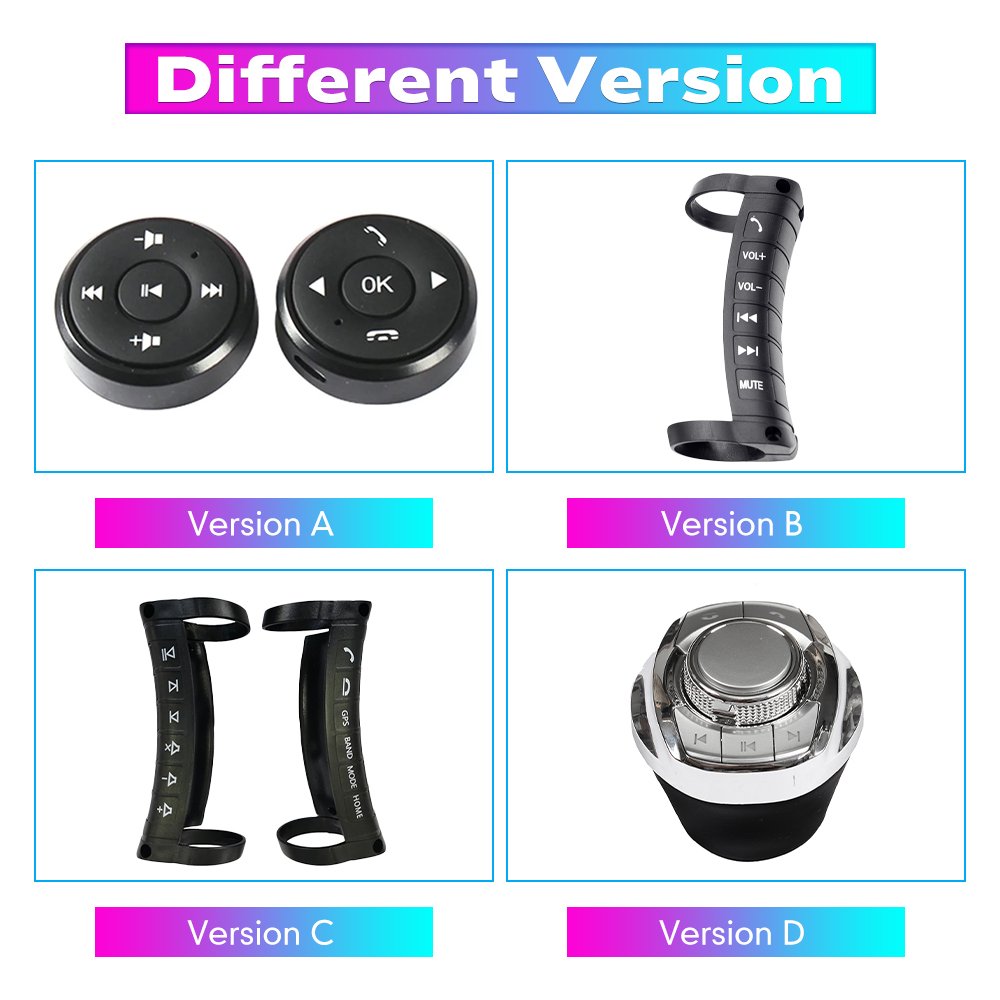 Universal Wireless Multi-Function Button Car GPS Navigation Radio Remote Control New Steering Wheel DVD Player Integration