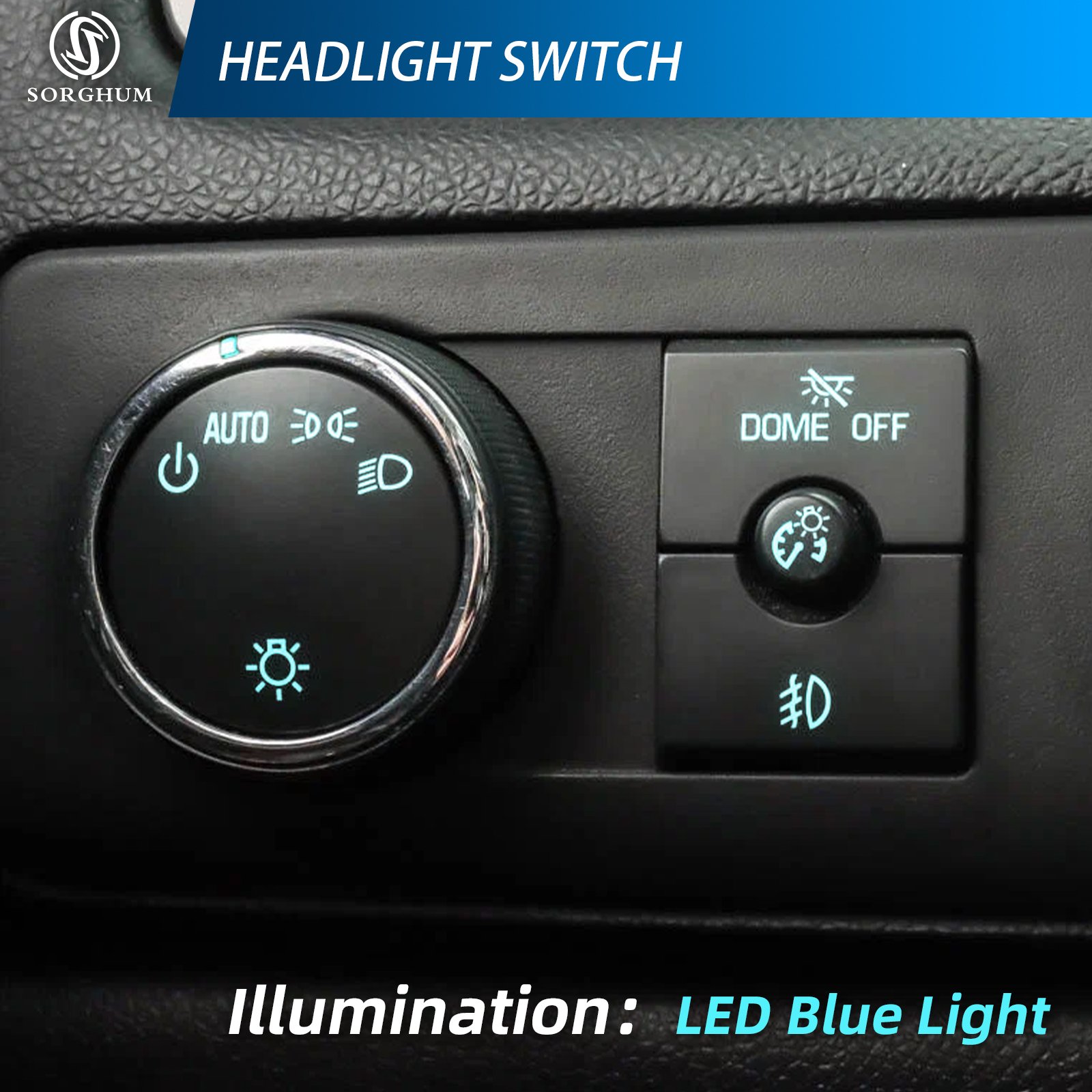 Sorghum 25858705 Headlight Fog Light Switch for 2007-2014 Chevy Silverado Tahoe GMC Sierra Yukon
