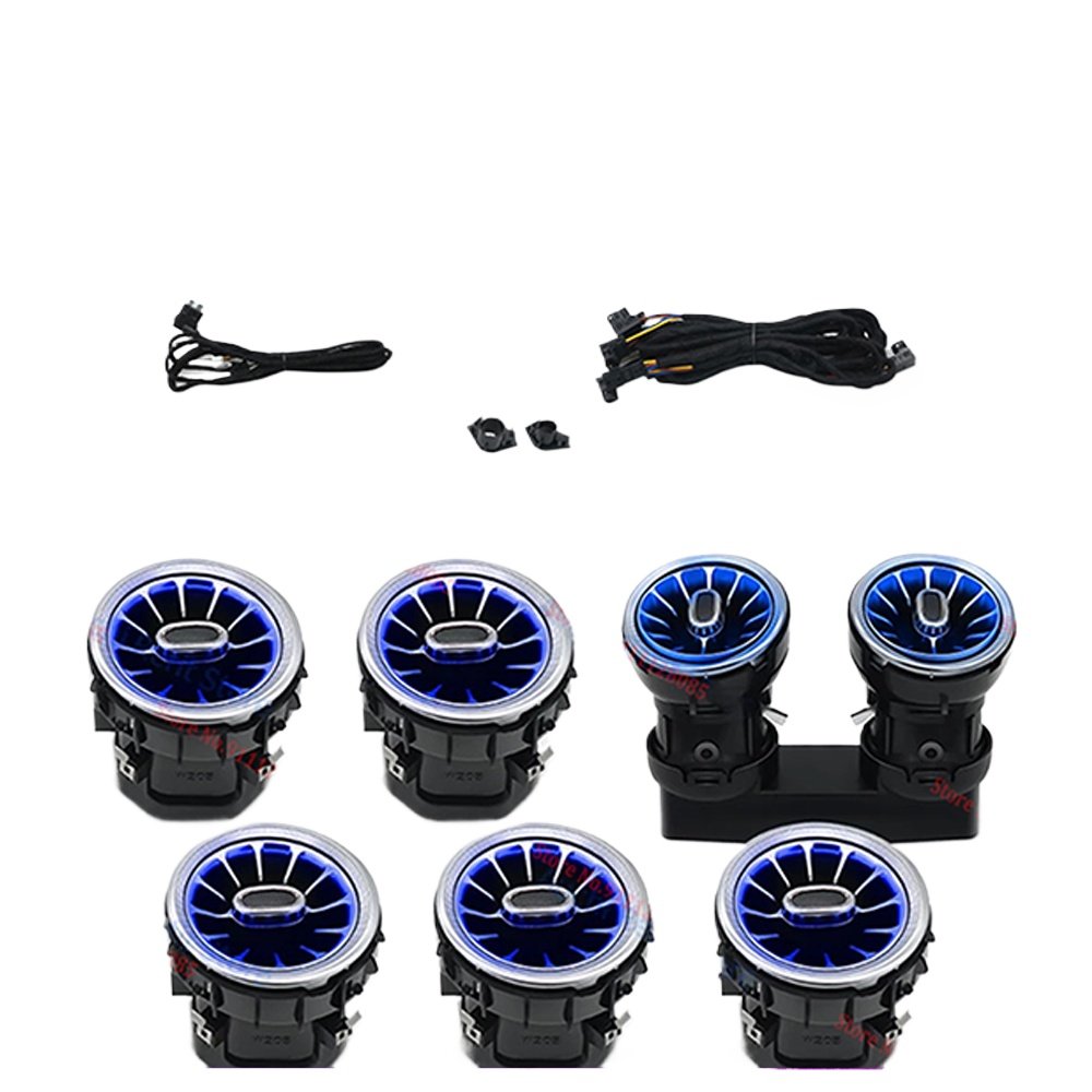 Bluetooth APP Control Ambient Light Dashboard Air Vent Turbine Interior Accessories for Benz W176 W205 X253 Turbo Nozzle